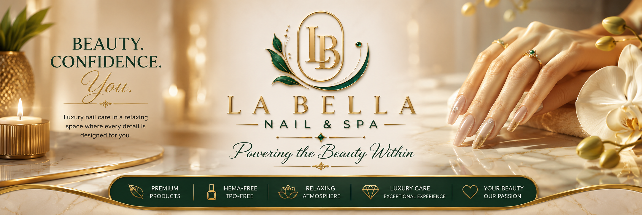 Beauty. Confidence. You. — Luxury nail care at La Bella Nail and Spa